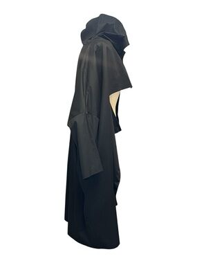 Labo.Art Hooded Long Cape Coat in Black